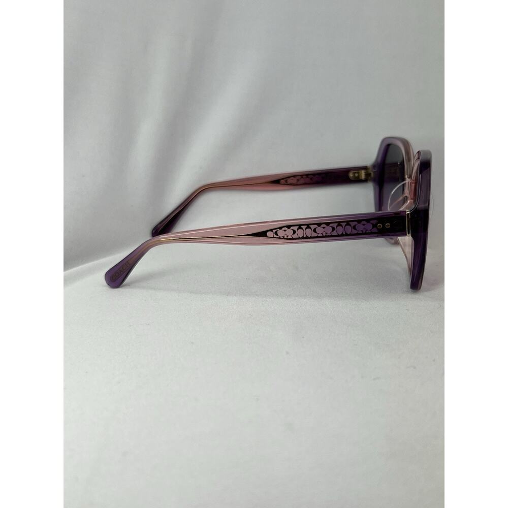 Coach Lucille Square Sunglasses Burgundy Purple Gradient HC8396F CR962 NWT Case - Picture 6 of 12